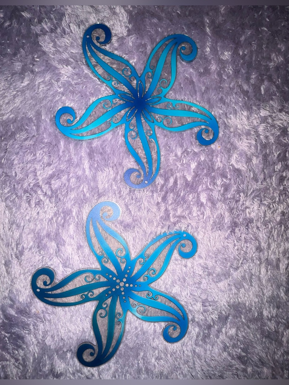 Metal Starfish Wall Decor set of 2 New